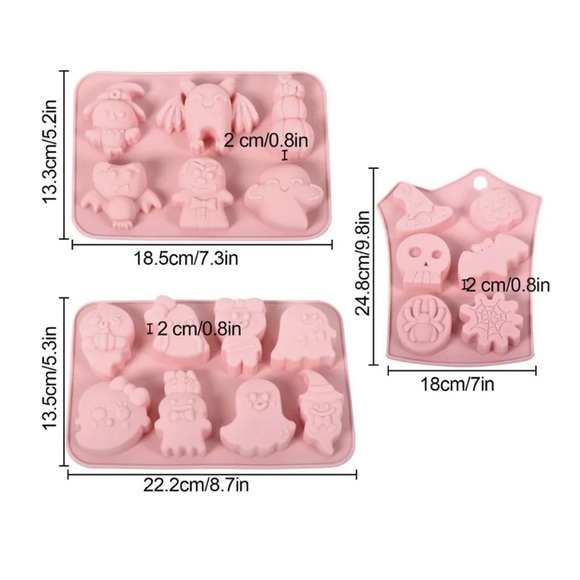 Set of 3 Halloween silicone molds - Picture 2 of 5